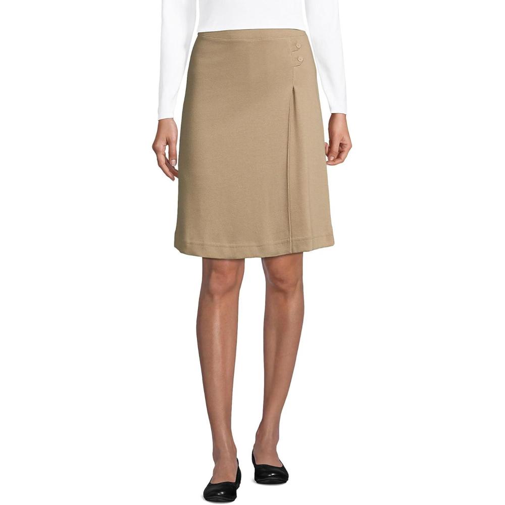 imageLands End Womens Knit SkortKhaki