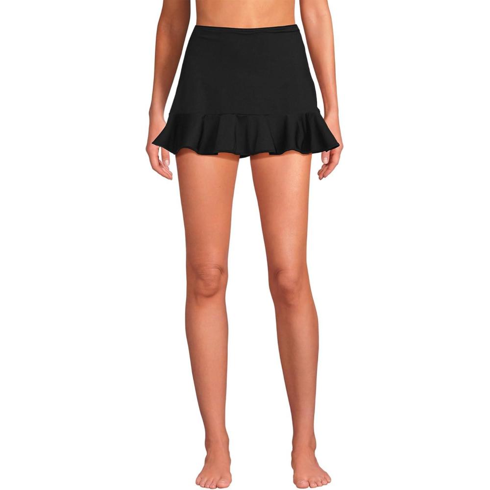 imageLands End Womens Ruffle Hem Mini Swim SkirtBlack