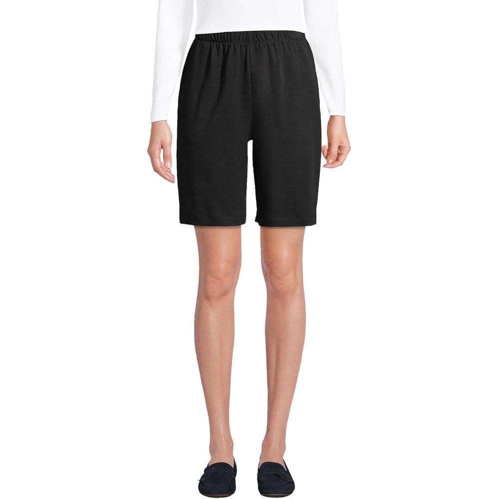 imageLands End Womens Sport Knit High Rise ShortsBlack