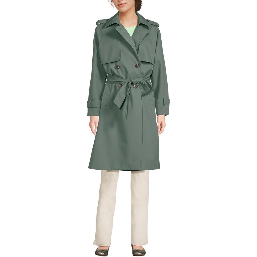 imageLands End Womens Squall Waterproof Modern Trench CoatSpruce