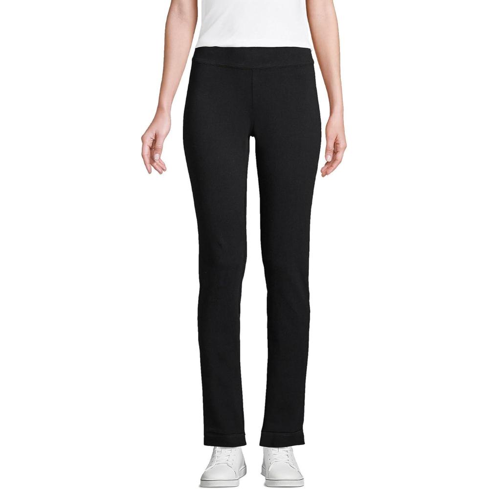 imageLands End Womens Starfish Mid Rise Slim Leg PantsBlack