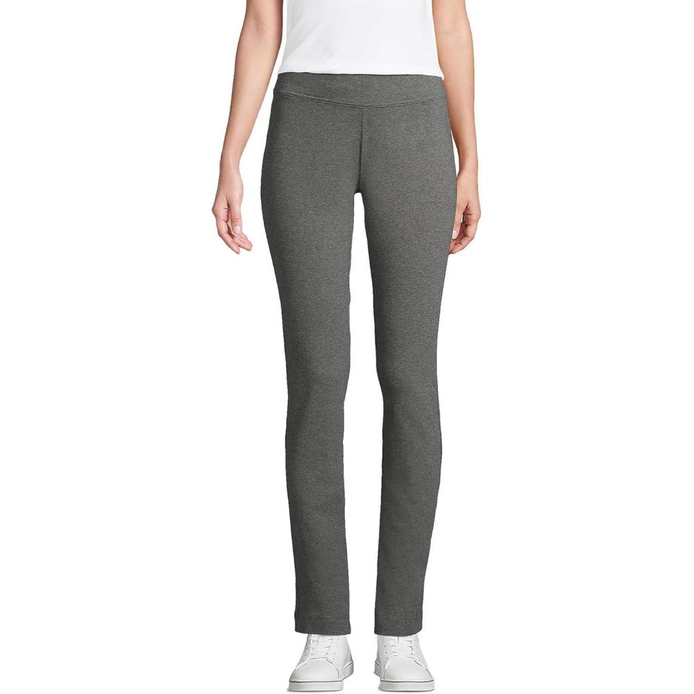 imageLands End Womens Starfish Mid Rise Slim Leg PantsCharcoal Heather