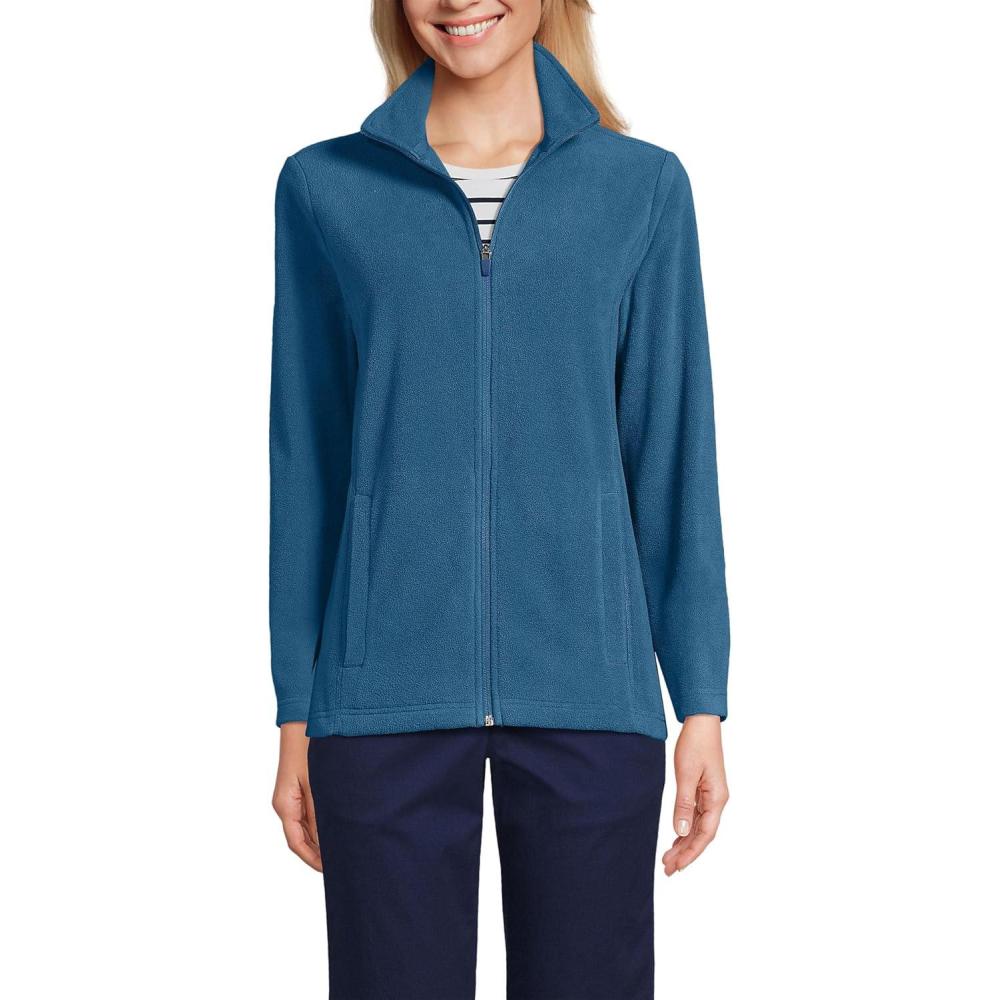 imageLands End Womens Thermacheck 100 Fleece JacketEvening Blue