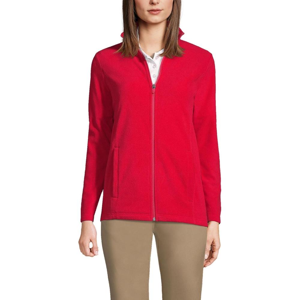 imageLands End Womens Thermacheck 100 Fleece JacketRich Red