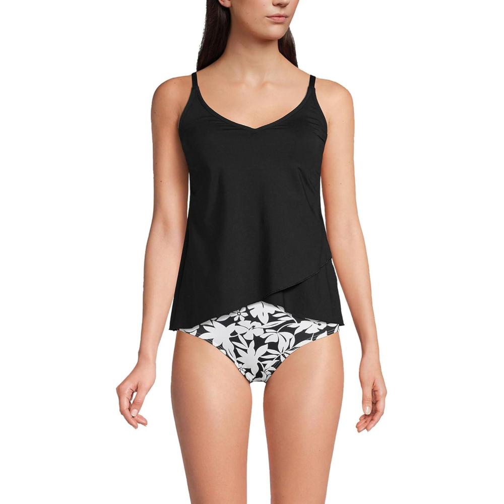 imageLands End Womens Tulip Hem Tankini TopBlack