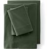 Lands’ End 5oz Flannel Solid Flat Sheet Fresh Evergreen Queen(Fresh Evergreen)