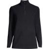 Lands’ End Anyweather Fleece Quarter Zip Pullover(Black)
