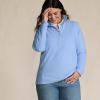 Lands’ End Anyweather Fleece Quarter Zip Pullover(Clear Blue Sky)