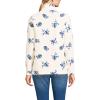 Lands’ End Anyweather Fleece Quarter Zip Pullover(Ivory/Clear Blue Tossed Floral)
