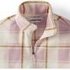Lands’ End Anyweather Fleece Quarter Zip Pullover(Light Mauve Buff Check)