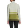Lands’ End Anyweather Fleece Quarter Zip Pullover(Vintage Lime Ombre Stripe)