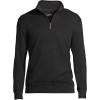 Lands’ End Bedford Rib Quarter Zip Pullover Sweater(Black)