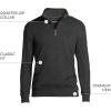 Lands’ End Bedford Rib Quarter Zip Pullover Sweater(Black)