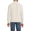 Lands’ End Bedford Rib Quarter Zip Pullover Sweater(Ivory Latte)