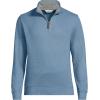 Lands’ End Bedford Rib Quarter Zip Pullover Sweater(Soft Peacock)