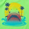 Lands’ End Boys Chlorine Resistant Short Sleeve UPF 50 Rash Guard Swim Trunk Set(Neon Green Sharks)