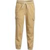 Lands’ End Boys Iron Knee Pull On Pattern Stretch Woven Jogger(Light Beige)