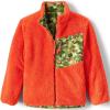 Lands’ End Boys Reversible Fleece Puffer Jacket(Green Orange Geometric Print)