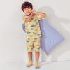 Lands’ End Boys Short Sleeve Tee and Shorts Pajama Set(Skeleton Dinos)