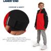 Lands’ End Boys’ Squall Waterproof Fleece Lined Insulated Jacket(Fiery Red)