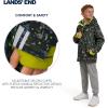 Lands’ End Boys’ Squall Waterproof Fleece Lined Insulated Jacket(Olive Camouflage)