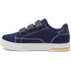 Lands’ End Boys’ and Girls’ Sneakers, No Tie Casual Tennis Shoes for Boys and Girls Size 5-10 Toddler, Little and Big Kids 11 to 7, Blue or White with Hook and Loop Straps(Deep Sea Navy)