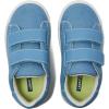Lands’ End Boys’ and Girls’ Sneakers, No Tie Casual Tennis Shoes for Boys and Girls Size 5-10 Toddler, Little and Big Kids 11 to 7, Blue or White with Hook and Loop Straps(Denim)