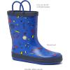 Lands’ End Boys and Girls Waterproof Boots Kids and Toddler Rain Boots – Girls and Boys Rubber Rain Boots Kids Size 5 Toddler to 7 Big Kid, Slip On Girls and Boys Rain Boots with Handles(Blue Outer Space)