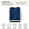 Lands’ End Essentials Men’s Crew Neck T-Shirt 3 Pack – Premium Cotton Tee, Casual Regular Fit(Multi 3 Pack)