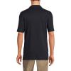 Lands’ End Essentials Men’s Long Sleeve All Day Comfort Polo Shirt – 100% Cotton Won’t Shrink Pill Fade(Black)