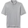 Lands’ End Essentials Men’s Long Sleeve All Day Comfort Polo Shirt – 100% Cotton Won’t Shrink Pill Fade(Gray Heather)