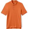 Lands’ End Essentials Men’s Long Sleeve All Day Comfort Polo Shirt – 100% Cotton Won’t Shrink Pill Fade(Orange Spice)