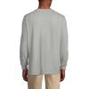 Lands’ End Essentials Men’s Long-Sleeve Soft Cotton T-Shirt – Relaxed Easy Fit(Gray Heather)