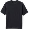 Lands’ End Essentials Men’s Short-Sleeve Soft Cotton T-Shirt – Relaxed Easy Fit(Black)