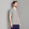 Lands’ End Essentials Men’s V-Neck T-Shirt 3 Pack – Premium Cotton Tee, Casual Regular Fit(Gray Heather)