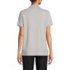Lands’ End Essentials Women’s Short Sleeve All Day Comfort Polo Shirt – 100% Cotton Won’t Shrink Pill Fade(Gray Heather)