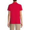 Lands’ End Essentials Women’s Short Sleeve All Day Comfort Polo Shirt – 100% Cotton Won’t Shrink Pill Fade(Red)