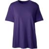Lands’ End Essentials Women’s Short-Sleeve Soft Cotton T-Shirt – Tailored Feminine Fit(Deep Purple)