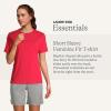 Lands’ End Essentials Women’s Short-Sleeve Soft Cotton T-Shirt – Tailored Feminine Fit(Red)