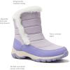 Lands’ End Expedition Warmest Waterproof No Tie Kids Snow Boots for Boys and Girls – Insulated Winter Fleece Lined Snow Boots Size 11 to 7 Little and Big Kid Shoes(Light Purple)