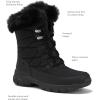 Lands’ End Expedition Waterproof Insulated Womens Snow Boots, Lace Up or Slip On Winter Boots for Women, Medium or Wide Width Sizes 6 to 11, Black, Brown, Blue, White or Grey Winter Shoes(Black Max)