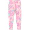 Lands’ End Girls Active Leggings(Pink Marble)