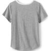 Lands’ End Girls Graphic Tee(Gray Heather Gamer)