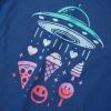 Lands’ End Girls Graphic Tee(Midnight Blue Space)