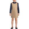 Lands’ End Girls Ponte Pleat Jumper(Khaki)