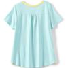 Lands’ End Girls Short Sleeve Performance Tee(Aqua Ice Believe You)