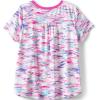 Lands’ End Girls Short Sleeve Performance Tee(Pink Multi Ikat)