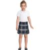 Lands’ End Girls Short Sleeve Ruffled Peter Pan Collar Knit Shirt(White)