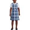Lands’ End Girls Uniform Plaid Jumper(Clear Blue Plaid)