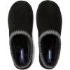Lands’ End Hearth Warm Fuzzy Mens Slippers, Indoor Outdoor Fur Lined Suede House Slippers for Men Size 7 to 15, Black or Brown House Shoes(Black)